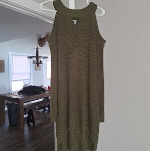 Cold shoulder sweater dress